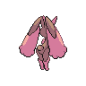 Lopunny shiny back-facing sprite from Pokémon White 2