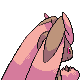 Lopunny shiny back-facing sprite from Pokémon Diamond