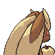 Lopunny back-facing sprite from Pokémon SoulSilver