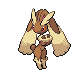 Lopunny front-facing sprite from Pokémon SoulSilver
