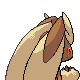 Lopunny back-facing sprite from Pokémon Platinum