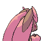 Lopunny shiny back-facing sprite from Pokémon Platinum