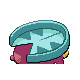 Lotad shiny back-facing sprite from Pokémon Pearl