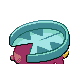 Lotad shiny back-facing sprite from Pokémon SoulSilver