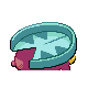 Lotad shiny back-facing sprite from Pokémon Platinum