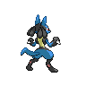 Lucario back-facing sprite from Pokémon Black 2