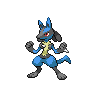 Lucario front-facing sprite from Pokémon Black 2