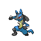 Lucario front-facing sprite from Pokémon Platinum