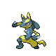 Lucario shiny front-facing sprite from Pokémon Platinum