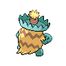 Ludicolo shiny back-facing sprite from Pokémon White 2