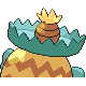 Ludicolo shiny back-facing sprite from Pokémon Platinum