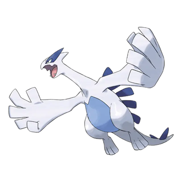 Lugia, the Diving Pokémon — Psychic/Flying-type Pokémon official artwork