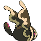 Lumineon shiny back-facing sprite from Pokémon Platinum