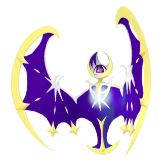 Lunala front-facing sprite from Pokémon Moon