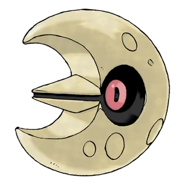 Lunatone, the Meteorite Pokémon — Rock/Psychic-type Pokémon official artwork