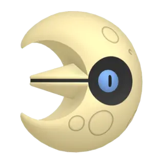 Lunatone shiny front-facing sprite from Pokémon X