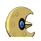 Lunatone shiny back-facing sprite from Pokémon Platinum