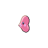 Luvdisc front-facing sprite from Pokémon Black 2