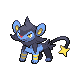 Luxio front-facing sprite from Pokémon Diamond