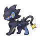 Luxray front-facing sprite from Pokémon Pearl