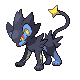 Luxray front-facing sprite from Pokémon SoulSilver