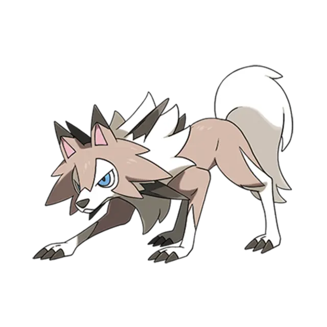 Lycanroc, the Wolf Pokémon — Rock-type Pokémon official artwork
