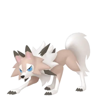 Lycanroc front-facing sprite from Pokémon Sword