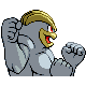 Machamp back-facing sprite from Pokémon Diamond