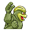 Machamp shiny back-facing sprite from Pokémon FireRed