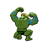 Machoke shiny back-facing sprite from Pokémon White