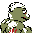 Machoke back-facing sprite from Pokémon Crystal