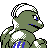 Machoke shiny back-facing sprite from Pokémon Crystal