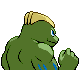 Machoke shiny back-facing sprite from Pokémon Diamond