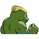 Machoke shiny back-facing sprite from Pokémon HeartGold
