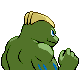 Machoke shiny back-facing sprite from Pokémon Platinum