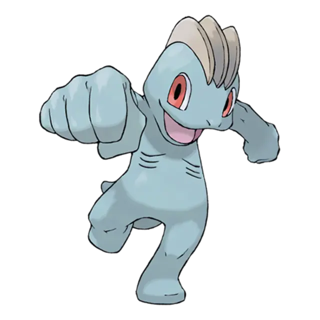 Machop, the Superpower Pokémon — Fighting-type Pokémon official artwork