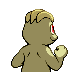 Machop shiny back-facing sprite from Pokémon Pearl