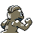 Machop shiny back-facing sprite from Pokémon Gold
