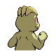 Machop shiny back-facing sprite from Pokémon SoulSilver