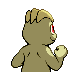 Machop shiny back-facing sprite from Pokémon Platinum