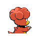 Magby back-facing sprite from Pokémon HeartGold