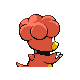 Magby back-facing sprite from Pokémon Platinum