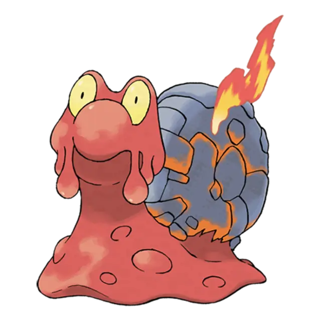 Magcargo, the Lava Pokémon — Fire/Rock-type Pokémon official artwork