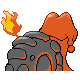 Magcargo back-facing sprite from Pokémon Pearl
