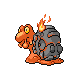 Magcargo front-facing sprite from Pokémon Pearl