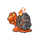 Magcargo front-facing sprite from Pokémon Platinum