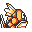 Magikarp back-facing sprite from Pokémon Yellow
