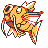 Magikarp front-facing sprite from Pokémon Yellow