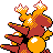 Magmar back-facing sprite from Pokémon Crystal