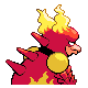 Magmar back-facing sprite from Pokémon Pearl